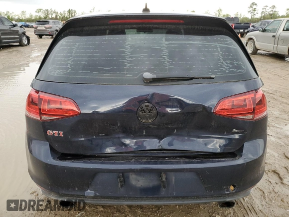 2016 Volkswagen Golf GTI Autobahn w/Performance Pkg with VIN 3VW447AU1GM049468, listed as a Copart auction lot 47206595 with 71,245 mi miles and Salvage Title. Bid and sale history available at carsss.com. Image 6.