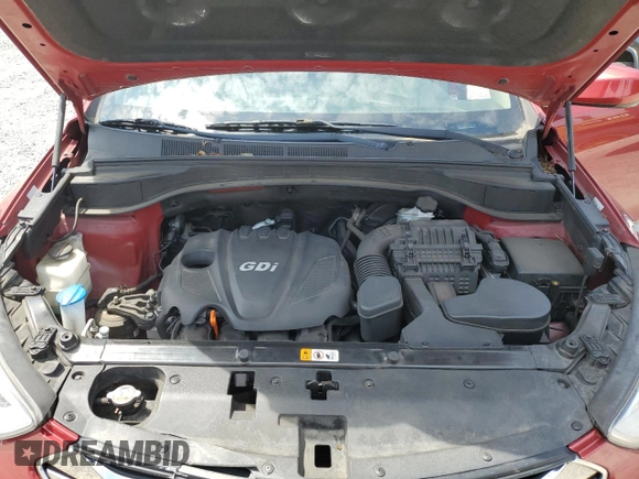2014 Hyundai Santa Fe with VIN 5XYZT3LB9EG146198, listed as a Copart auction lot 61408505 with 92,499 mi miles and Salvage title. Bid and sale history available at DreamBid. Image 12.