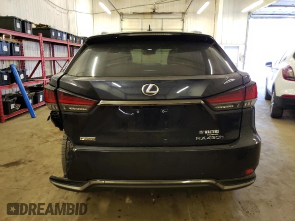 2021 Lexus RX with VIN 2T2YGMDA4MC072030, listed as a Copart auction lot 44034824 with 43,791 mi miles. Bid and sale history available at carsss.com. Image 6.