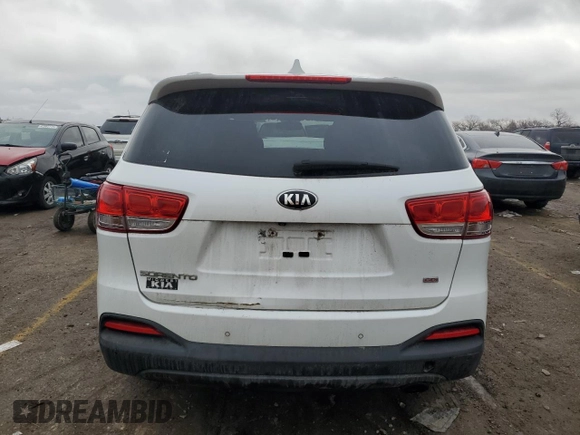 2016 Kia Sorento LX with VIN 5XYPG4A34GG104327, listed as a Copart auction lot 43345775 with 130,325 mi miles and Salvage Title. Bid and sale history available at carsss.com. Image 6.