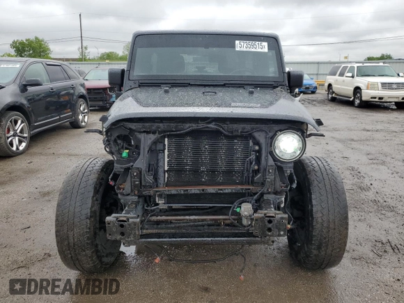 2017 Jeep Wrangler Unlimited Sahara with VIN 1C4BJWEGXHL594203, listed as a Copart auction lot 57359515 with 101,763 mi miles and Salvage title. Bid and sale history available at DreamBid. Image 5.