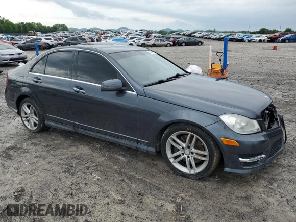 2013 Mercedes-Benz C 300 Sport with VIN WDDGF8AB0DG124719, listed as a Copart auction lot 54215515 with 123,520 mi miles and Salvage Title. Bid and sale history available at DreamBid. Image 4.