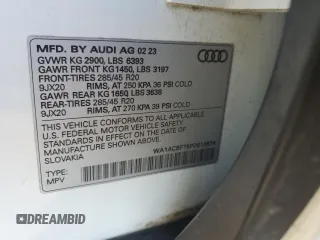 2023 Audi Q7 Premium with VIN WA1ACBF75PD013674, listed as a Copart auction lot 48860755 with 30,886 mi miles and Salvage title. Bid and sale history available at DreamBid. Image 12.