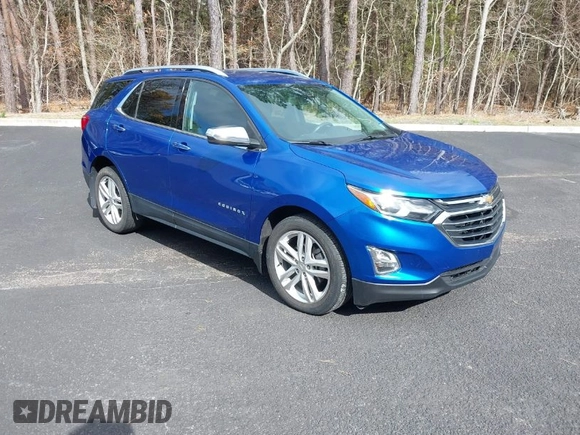 2019 Chevrolet Equinox Premier with VIN 3GNAXYEX1KS582293, listed as a IAAI auction lot 42065952 with 14,353 mi miles. Bid and sale history available at carsss.com. Image 1.