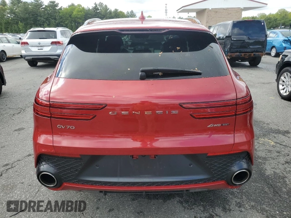2022 Genesis GV70 Sport with VIN KMUMCDTC4NU036292, listed as a Copart auction lot 57902765 with 46,019 mi miles and Salvage title. Bid and sale history available at DreamBid. Image 6.