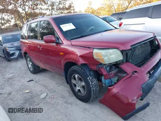 2006 Honda Pilot EX-L with VIN 5FNYF28586B005602, listed as a IAAI auction lot 41247326 with 221,698 mi miles and . Bid and sale history available at DreamBid. Image 1.