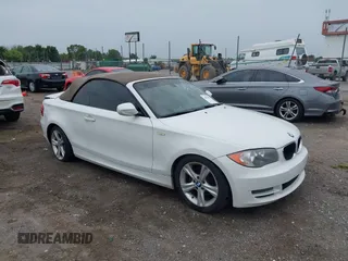 2011 BMW 1 Series 128i with VIN WBAUL7C50BVM80391, listed as a IAAI auction lot 39812898 with 126,208 mi miles and . Bid and sale history available at carsss.com. Image 1.