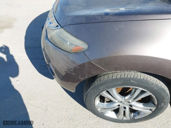 2009 Nissan Murano SL with VIN JN8AZ18W39W115554, listed as a IAAI auction lot 41699486 with 1 mi miles. Bid and sale history available at carsss.com. Image 6.