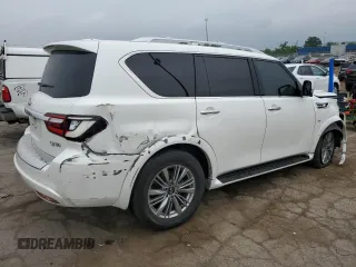 2018 Infiniti QX80 with VIN JN8AZ2NFXJ9663645, listed as a Copart auction lot 64206854 with 91,809 mi miles and Clean Title. Bid and sale history available at carsss.com. Image 3.