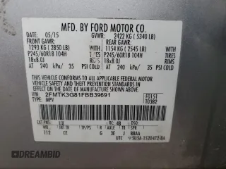 2015 Ford Edge SE with VIN 2FMTK3G81FBB39691, listed as a Copart auction lot 58845255 with 172,063 mi miles and Clean title. Bid and sale history available at DreamBid. Image 14.