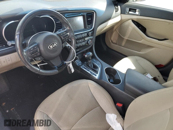 2014 Kia Optima Hybrid EX with VIN KNAGN4AD9E5074677, listed as a Copart auction lot 74873534 with 0 mi miles and Non Repairable. Bid and sale history available at carsss.com. Image 8.