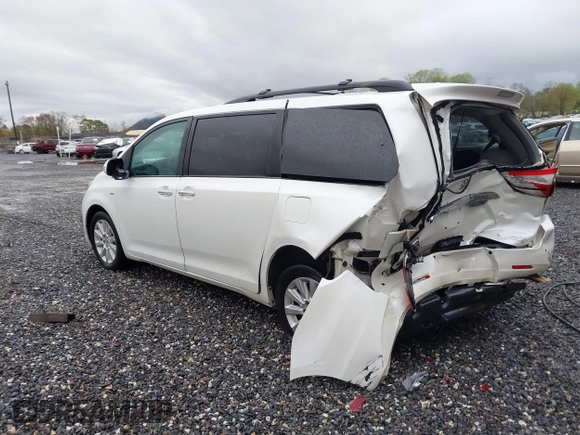 2016 Toyota Sienna Ltd with VIN 5TDDK3DC3GS142030, listed as a IAAI auction lot 41978620 with 155,563 mi miles. Bid and sale history available at carsss.com. Image 3.