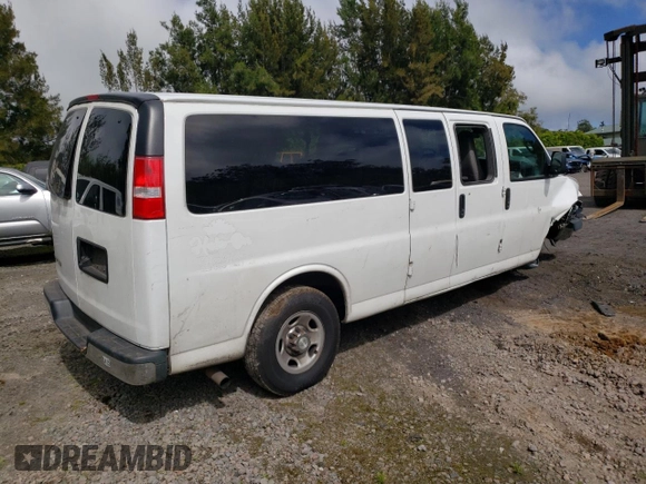 2020 Chevrolet Express Passenger LT z VIN 1GAZGPFG7L1152333, wystawiony jako Copart lot #74822484 z przebiegiem Nie podano mil oraz Czysty tytuł • Clean title. Historia ofert i sprzedaży dostępna na DreamBid. Obrazek 3.