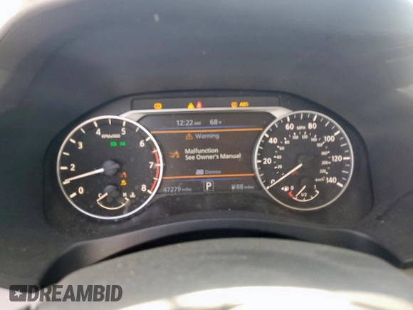 2022 Nissan Altima SV z VIN 1N4BL4DV6NN372438, wystawiony jako Copart lot #49679245 z przebiegiem 47 279 mil mil oraz Szkoda całkowita • Salvage title. Historia ofert i sprzedaży dostępna na DreamBid. Obrazek 9.