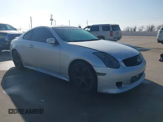 2006 Infiniti G35 Coupe with VIN JNKCV54E76M709817, listed as a IAAI auction lot 41495648 with 227,035 mi miles. Bid and sale history available at carsss.com. Image 1.