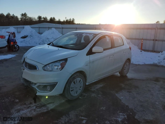 2020 Mitsubishi Mirage ES with VIN ML32A3HJ3LH010678, listed as a Copart auction lot 43037805 with 35,000 mi miles and Salvage Title. Bid and sale history available at carsss.com. Image 1.
