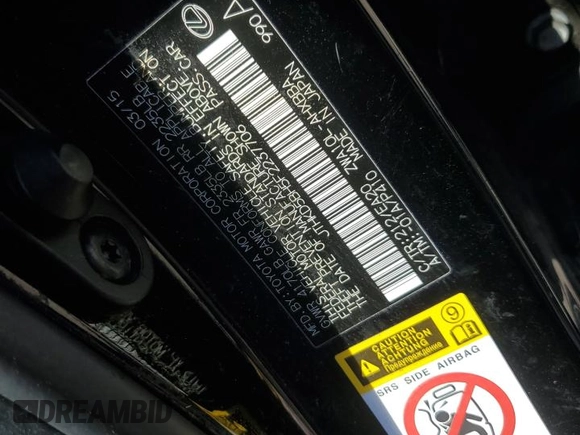 2015 Lexus CT 200h with VIN JTHKD5BH5F2237706, listed as a Copart auction lot 62912985 with 187,828 mi miles and Salvage title. Bid and sale history available at DreamBid. Image 13.