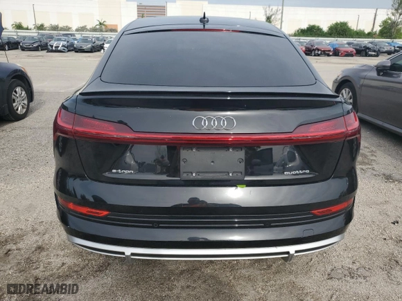 2022 Audi e-tron Sportback S line Premium with VIN WA11AAGE9NB019158, listed as a Copart auction lot 59500904 with 0 mi miles and Non Repairable. Bid and sale history available at carsss.com. Image 6.