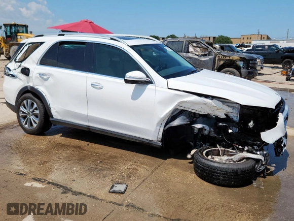 2020 Mercedes-Benz GLE 350 with VIN 4JGFB4JB0LA290875, listed as a Copart auction lot 60895875 with 54,129 mi miles and Salvage title. Bid and sale history available at DreamBid. Image 4.