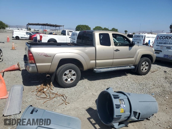 2005 Toyota Tacoma PreRunner with VIN 5TETU62N55Z008390, listed as a Copart auction lot 56632095 with 252,647 mi miles and Salvage title. Bid and sale history available at DreamBid. Image 3.