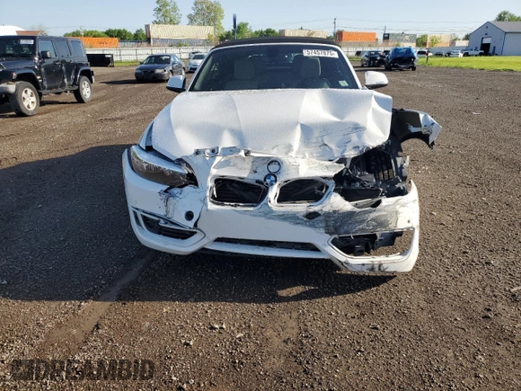 2015 BMW 2 Series 228i with VIN WBA1K5C51FV474079, listed as a Copart auction lot 57457875 with 62,946 mi miles and Salvage title. Bid and sale history available at DreamBid. Image 5.
