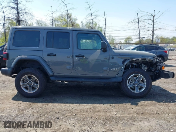 2022 Jeep Wrangler Unlimited Sahara with VIN 1C4HJXEM7NW206585, listed as a IAAI auction lot 42102516 with 10,769 mi miles and . Bid and sale history available at DreamBid. Image 14.