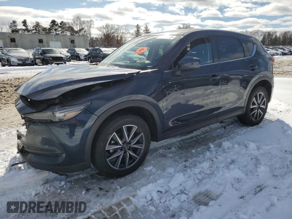 2018 Mazda CX-5 Grand Touring with VIN JM3KFBDM9J0376155, listed as a Copart auction lot 47944575 with 34,345 mi miles and Salvage Title. Bid and sale history available at carsss.com. Image 1.