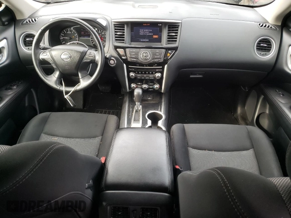 2019 Nissan Pathfinder SV z VIN 5N1DR2MNXKC592996, wystawiony jako Copart lot #54601215 z przebiegiem 63 041 mil mil oraz Szkoda całkowita • Salvage title. Historia ofert i sprzedaży dostępna na DreamBid. Obrazek 8.