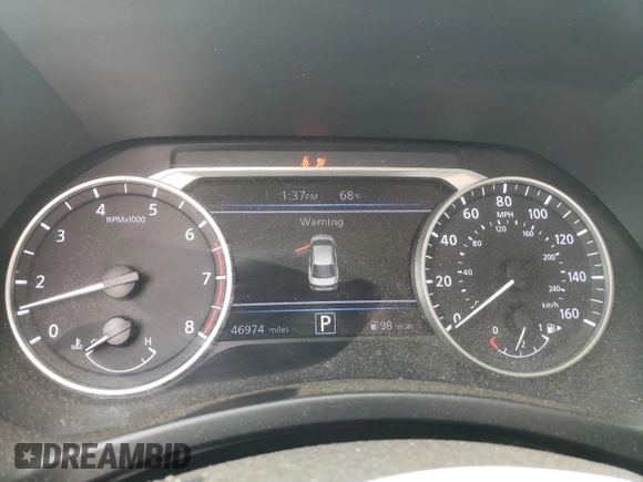 2021 Nissan Sentra SV with VIN 3N1AB8CV5MY262244, listed as a Copart auction lot 51244245 with 46,974 mi miles and Salvage title. Bid and sale history available at DreamBid. Image 9.