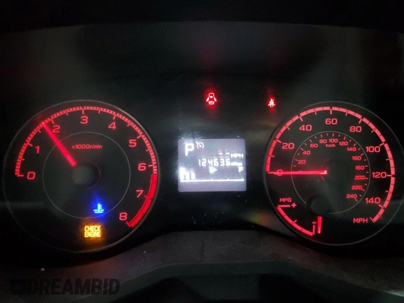 2017 Subaru Impreza with VIN 4S3GKAA63H3603844, listed as a Copart auction lot 54659505 with 124,636 mi miles and Salvage title. Bid and sale history available at DreamBid. Image 9.