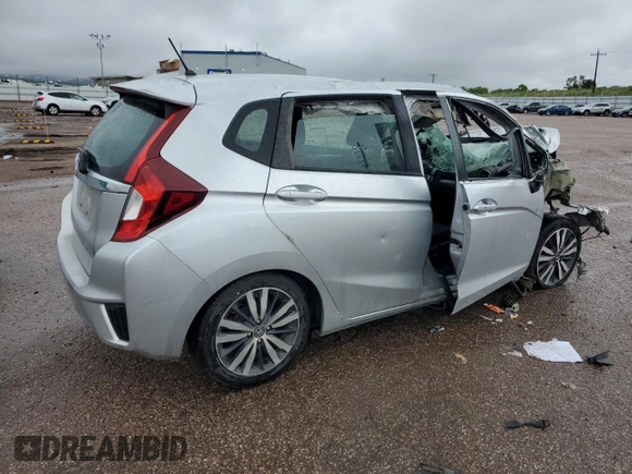 2015 Honda Fit EX-L with VIN 3HGGK5H81FM753415, listed as a Copart auction lot 58566245 with Not provided miles and Salvage title. Bid and sale history available at DreamBid. Image 3.