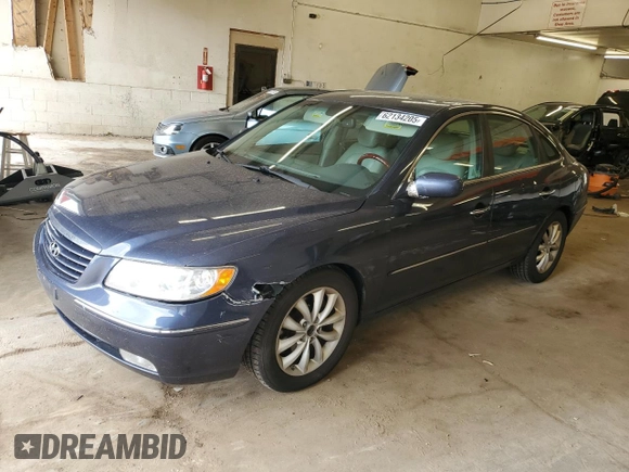 2007 Hyundai Azera SE with VIN KMHFC46F07A195652, listed as a Copart auction lot 62134205 with 149,510 mi miles and Salvage title. Bid and sale history available at DreamBid. Image 1.