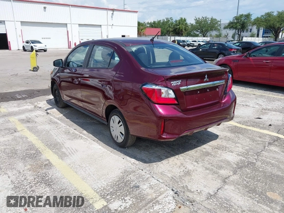 2022 Mitsubishi Mirage ES with VIN ML32FUFJ2NHF06037, listed as a IAAI auction lot 42346408 with 23,066 mi miles and . Bid and sale history available at DreamBid. Image 3.