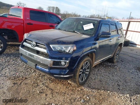 2020 Toyota 4Runner SR5 with VIN JTEBU5JR2L5830456, listed as a IAAI auction lot 41805595 with 52,525 mi miles. Bid and sale history available at carsss.com. Image 2.