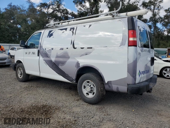2014 Chevrolet Express Cargo Van with VIN 1GCWGFBA9E1120654, listed as a Copart auction lot 81083604 with 0 mi miles and Salvage Title. Bid and sale history available at carsss.com. Image 2.