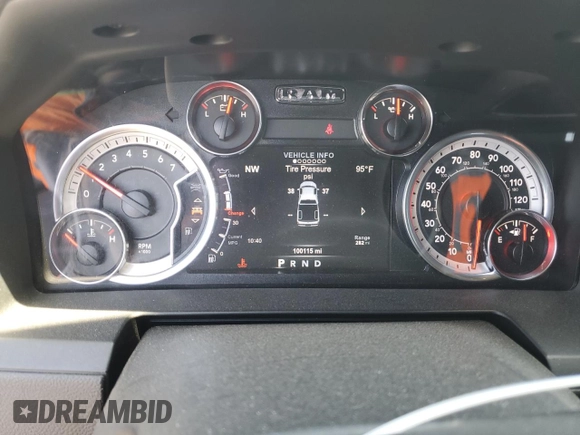 2017 Ram 1500 Laramie with VIN 1C6RR7NT6HS840719, listed as a Copart auction lot 60124375 with 100,115 mi miles and Salvage title. Bid and sale history available at DreamBid. Image 9.