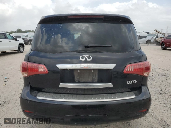 2012 Infiniti QX56 8-passenger with VIN JN8AZ2NDXC9715289, listed as a Copart auction lot 51847835 with 144,489 mi miles and Clean Title. Bid and sale history available at carsss.com. Image 6.