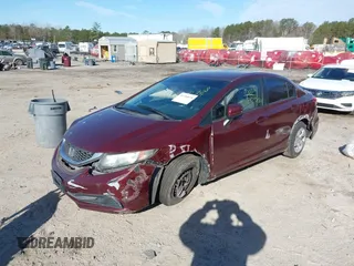 2015 Honda Civic Sedan LX with VIN 19XFB2F56FE244819, listed as a IAAI auction lot 41744828 with 128,500 mi miles. Bid and sale history available at carsss.com. Image 16.