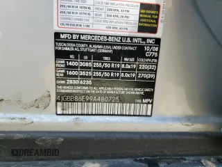 2009 Mercedes-Benz M 350 z VIN 4JGBB86E99A480725, wystawiony jako Copart lot #49236245 z przebiegiem 109 271 mil mil oraz Szkoda całkowita • Salvage title. Historia ofert i sprzedaży dostępna na DreamBid. Obrazek 13.