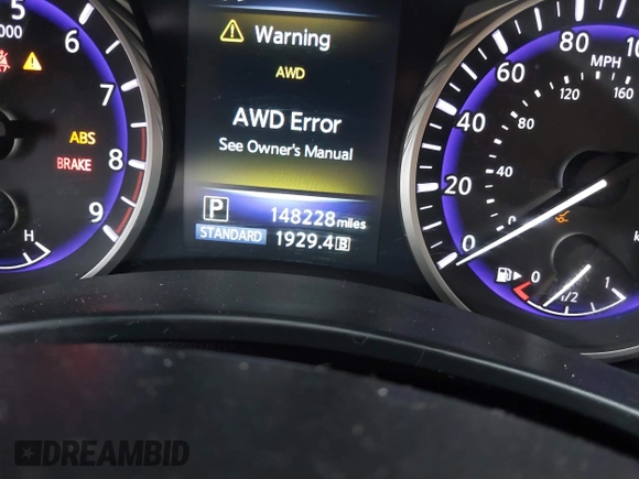 2015 Infiniti Q50 Premium with VIN JN1BV7AR4FM393974, listed as a IAAI auction lot 41874345 with 148,228 mi miles. Bid and sale history available at carsss.com. Image 15.