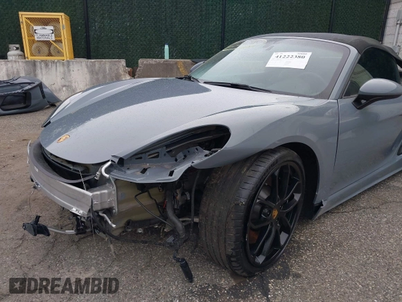 2023 Porsche 718 Spyder with VIN WP0CC2A83PS222034, listed as a IAAI auction lot 41222380 with 5,932 mi miles and . Bid and sale history available at DreamBid. Image 19.
