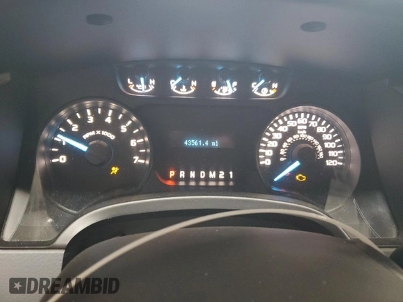 2012 Ford F-150 XL with VIN 1FTNF1EF8CKE30438, listed as a Copart auction lot 72623564 with 43,561 mi miles and Salvage title. Bid and sale history available at DreamBid. Image 9.