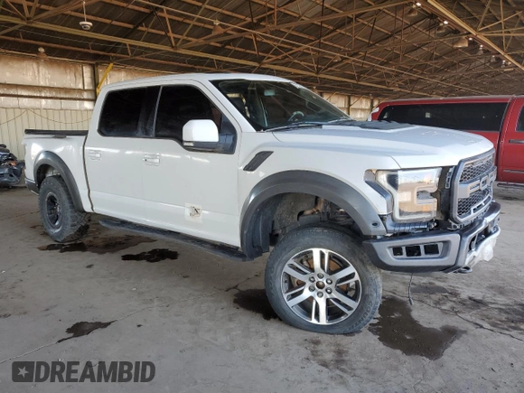2017 Ford F-150 Raptor with VIN 1FTFW1RG6HFB54428, listed as a Copart auction lot 81089124 with 46,227 mi miles and Salvage Title. Bid and sale history available at carsss.com. Image 4.