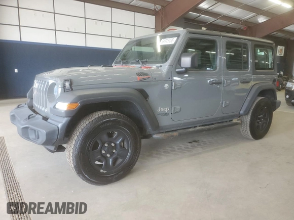 2018 Jeep Wrangler Unlimited Sport with VIN 1C4HJXDNXJW229508, listed as a Copart auction lot 59913155 with 101,108 mi miles and Clean title. Bid and sale history available at DreamBid. Image 1.