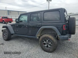 2018 Jeep Wrangler Unlimited Rubicon with VIN 1C4HJXFNXJW141877, listed as a Copart auction lot 55913055 with 71,503 mi miles and Salvage title. Bid and sale history available at DreamBid. Image 2.