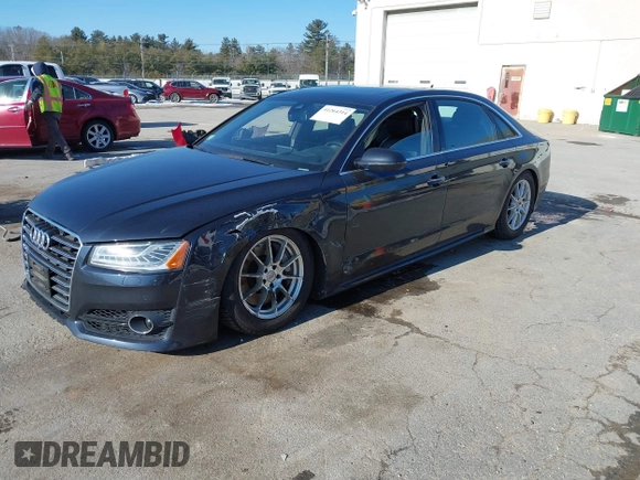 2017 Audi A8 L Sport with VIN WAU43AFDXHN003685, listed as a IAAI auction lot 41264314 with 114,828 mi miles. Bid and sale history available at carsss.com. Image 17.