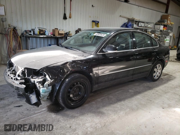 2005 Volkswagen Passat GLS with VIN WVWAD63B05E081309, listed as a Copart auction lot 43903625 with 151,076 mi miles and Salvage title. Bid and sale history available at DreamBid. Image 1.
