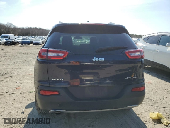 2016 Jeep Cherokee Limited with VIN 1C4PJMDB7GW271112, listed as a Copart auction lot 48150945 with 75,921 mi miles and Salvage Title. Bid and sale history available at DreamBid. Image 6.