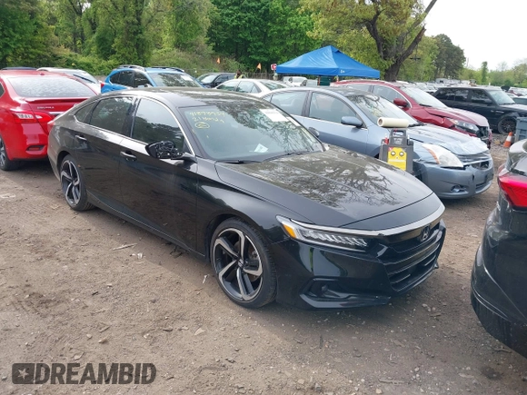 2021 Honda Accord Sport with VIN 1HGCV2F38MA018937, listed as a IAAI auction lot 41898934 with 31,643 mi miles and . Bid and sale history available at DreamBid. Image 1.