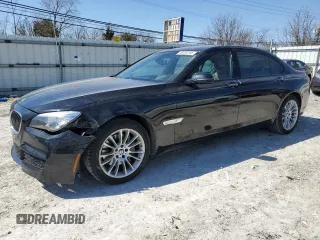 2015 BMW 7 Series 740Li xDrive with VIN WBAYF4C58FD874143, listed as a Copart auction lot 48456145 with 109,610 mi miles and Salvage Title. Bid and sale history available at carsss.com. Image 1.